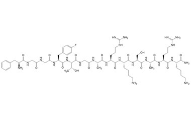 (S)-6-Amino-2-((2S,5S,11S,14S,23S)-23-amino-14-(4-fluorobenzyl)-2-(3-guanidinopropyl)-11-((R)-1-hydroxyethyl)-5-methyl-4,7,10,13,16,19,22-heptaoxo-24-phenyl-3,6,9,12,15,18,21-heptaazatetracosanamido)-N-((S)-1-(((S)-1-(((S)-1-(((S)-1,6-diamino-1-oxohexan-2-yl)amino)-5-guanidino-1-oxopentan-2-yl)amino)-1-oxopropan-2-yl)amino)-3-hydroxy-1-oxopropan-2-yl)hexanamide